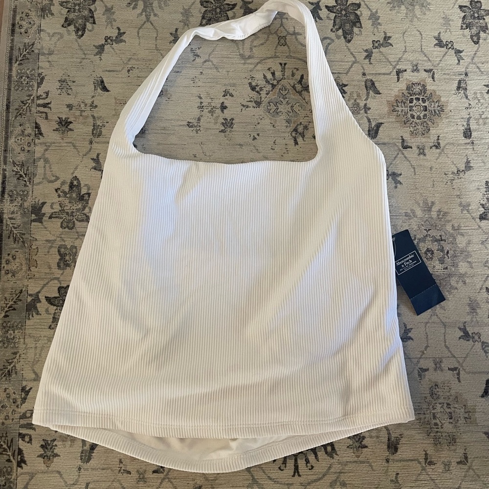 White Abercrombie halter top NWT